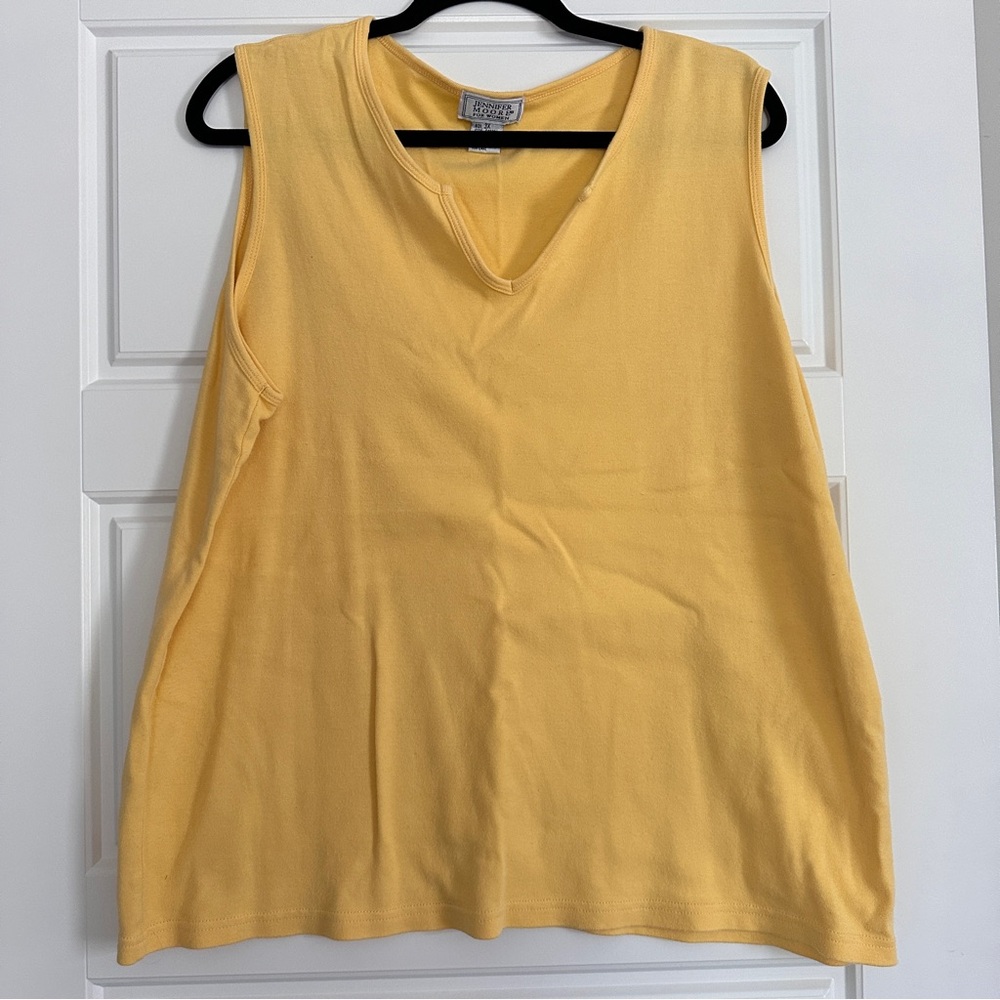 ✔️Jennifer Moore Yellow Tank Top, 3X, EUC